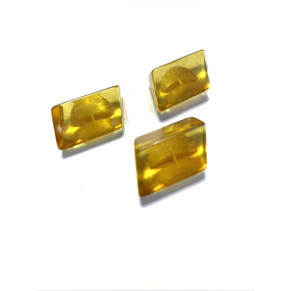 Vintage Lucite Buttons Apple Juice 3 PCs Mod